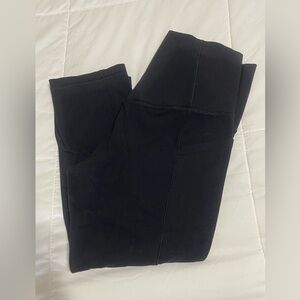 Athleta Black Salutation Stash Pocket Tights